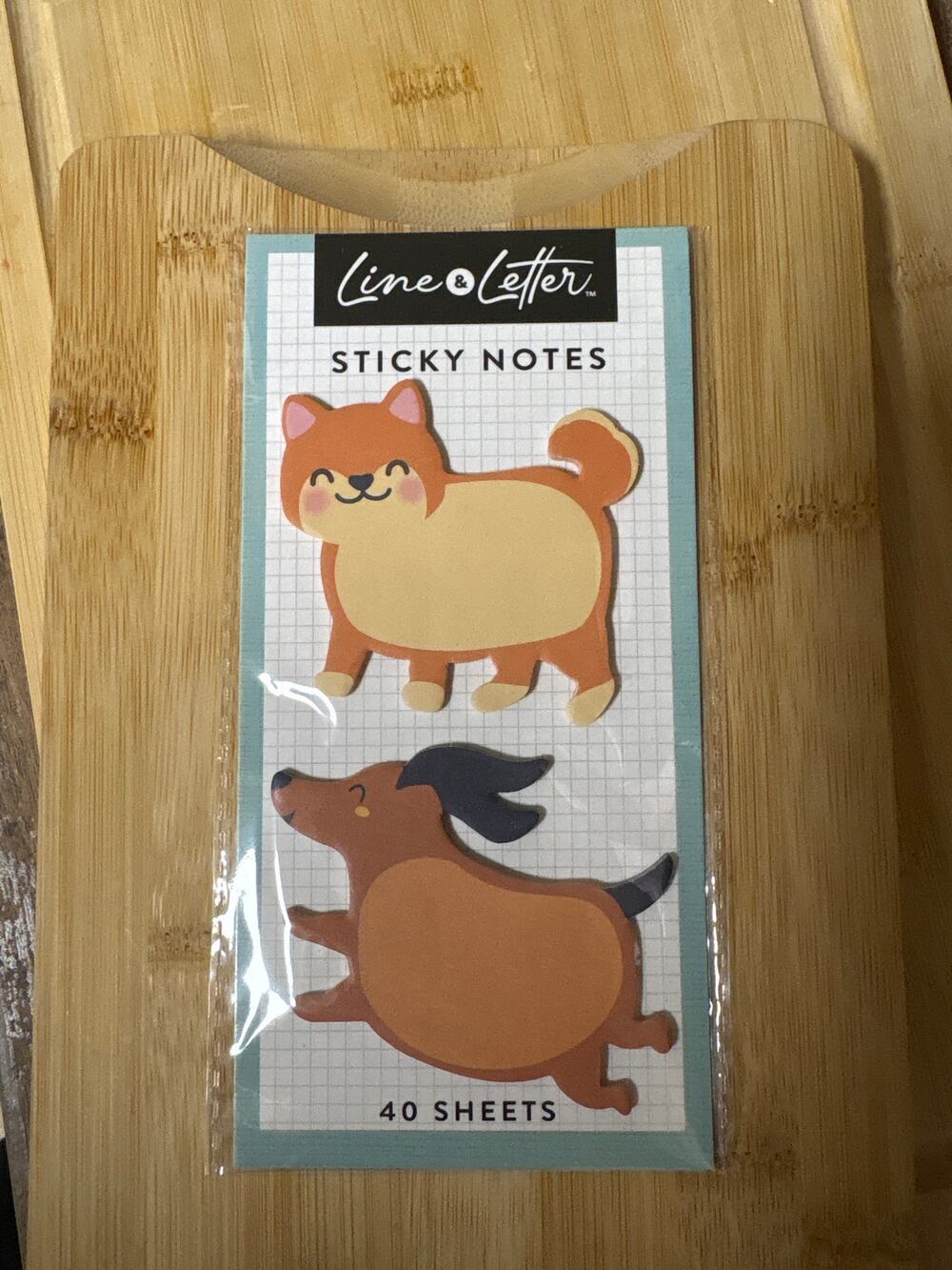 Line & Letter Sticky Notes | Cat and Dog - Set of 3
